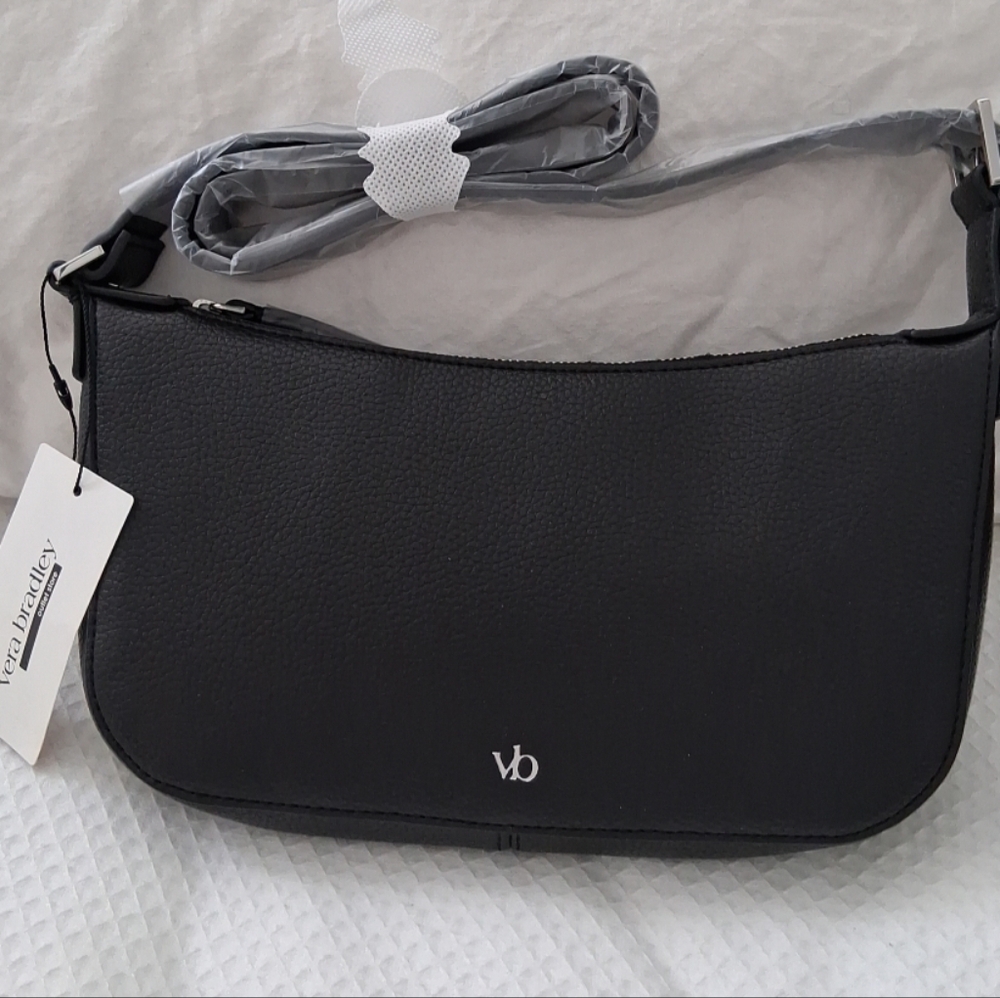 Vera Bradley Outlet Sling Crossbody Bag in Moonless Night (Black) Faux Leather